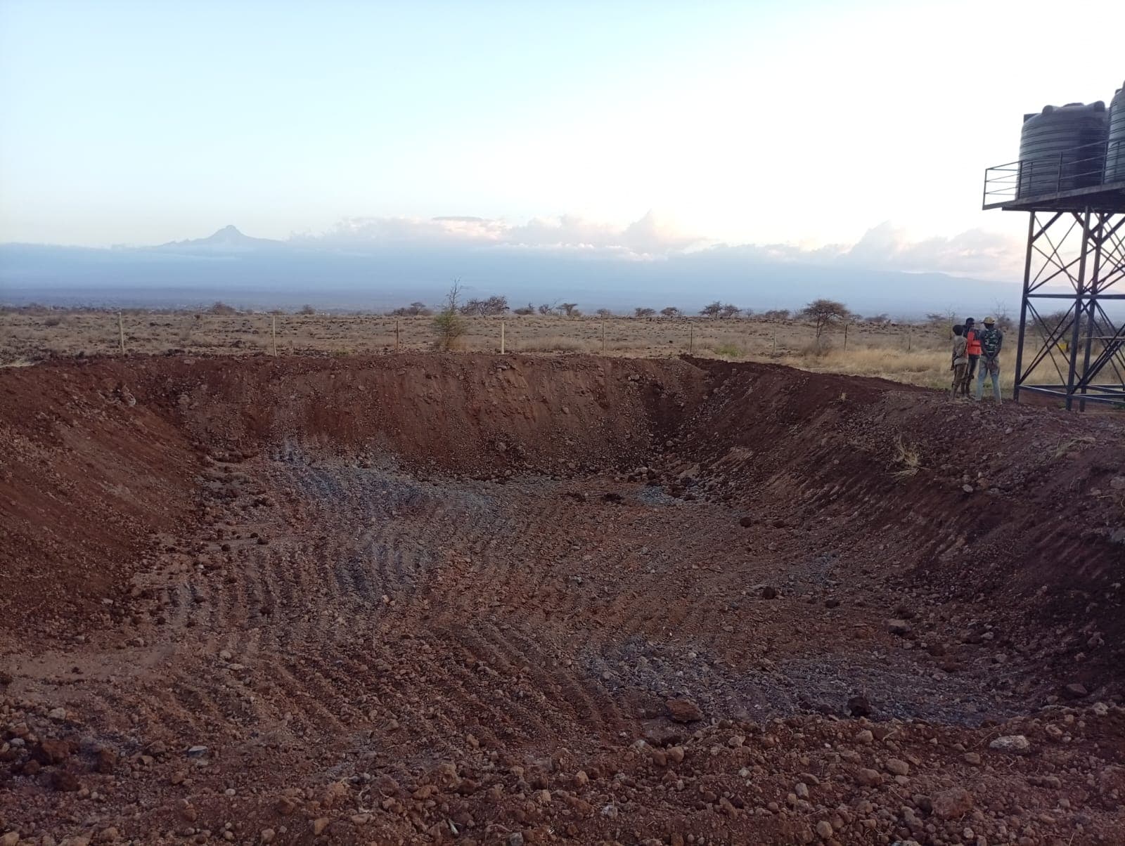 Earth dam under construction